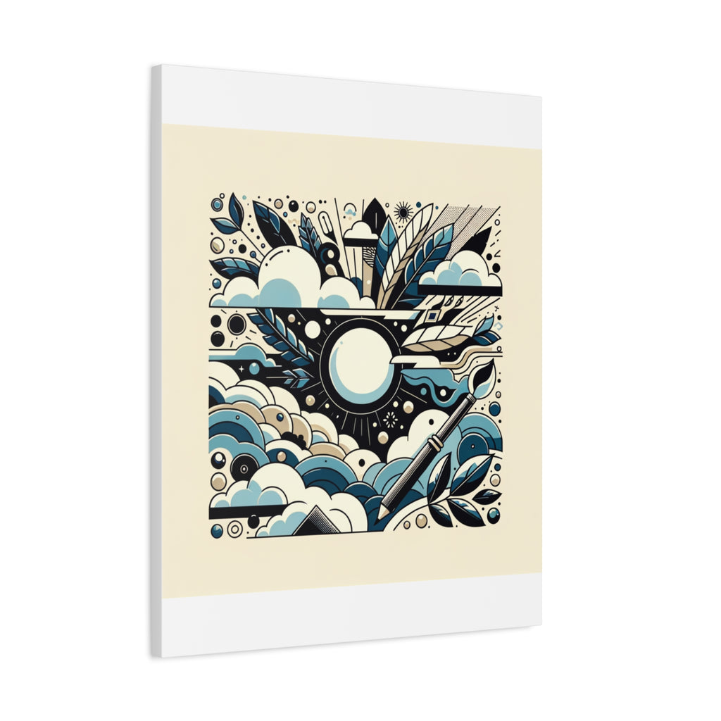 Organic Curves Matte Canvas Wall Art — Calming Office Decor
