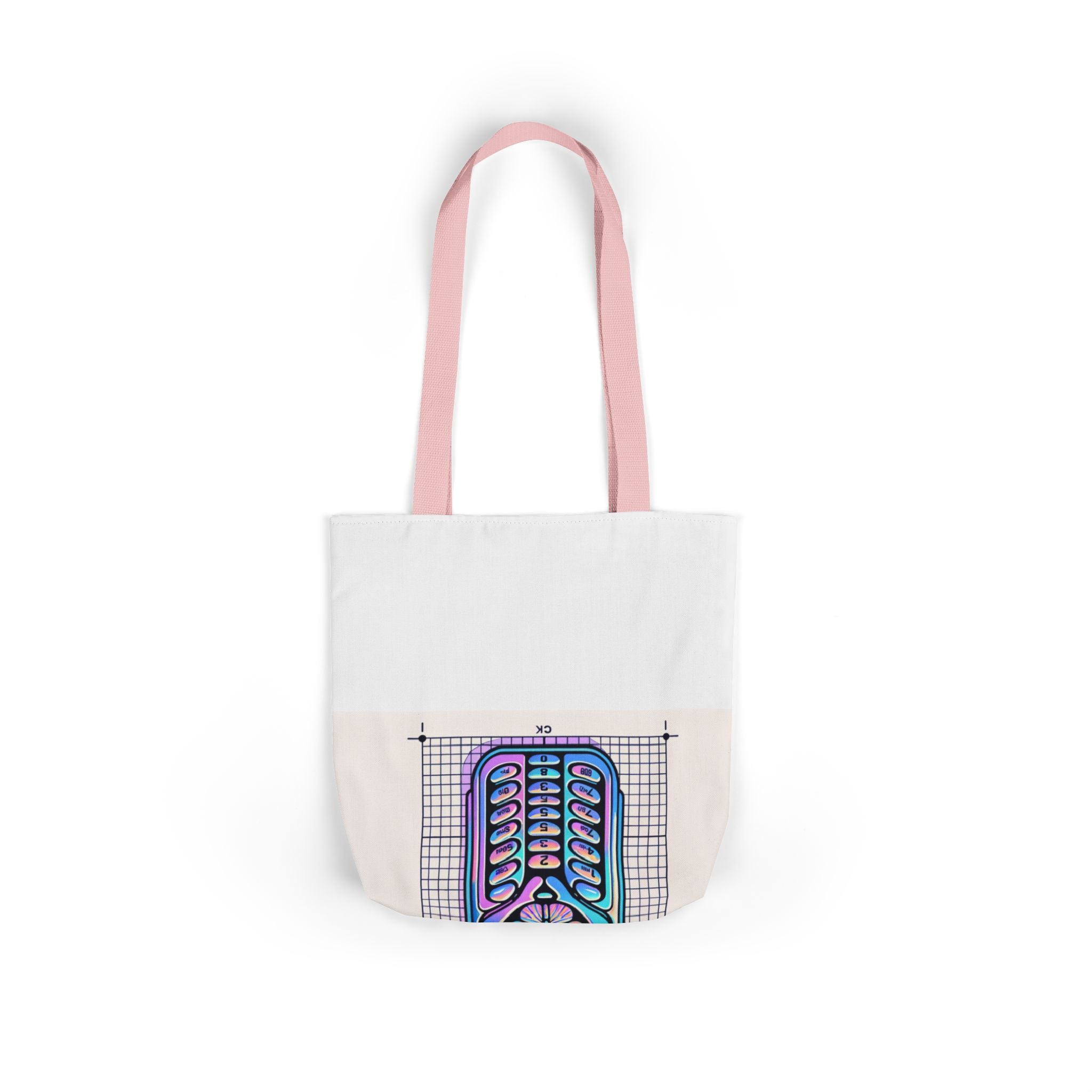 Holographic Y2K Flip Phone Tote Bag