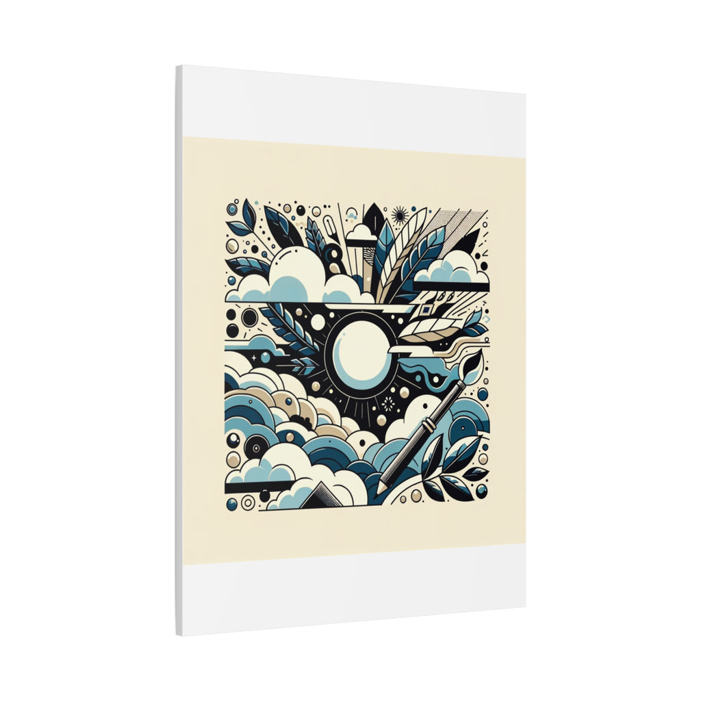Organic Curves Matte Canvas Wall Art — Calming Office Decor