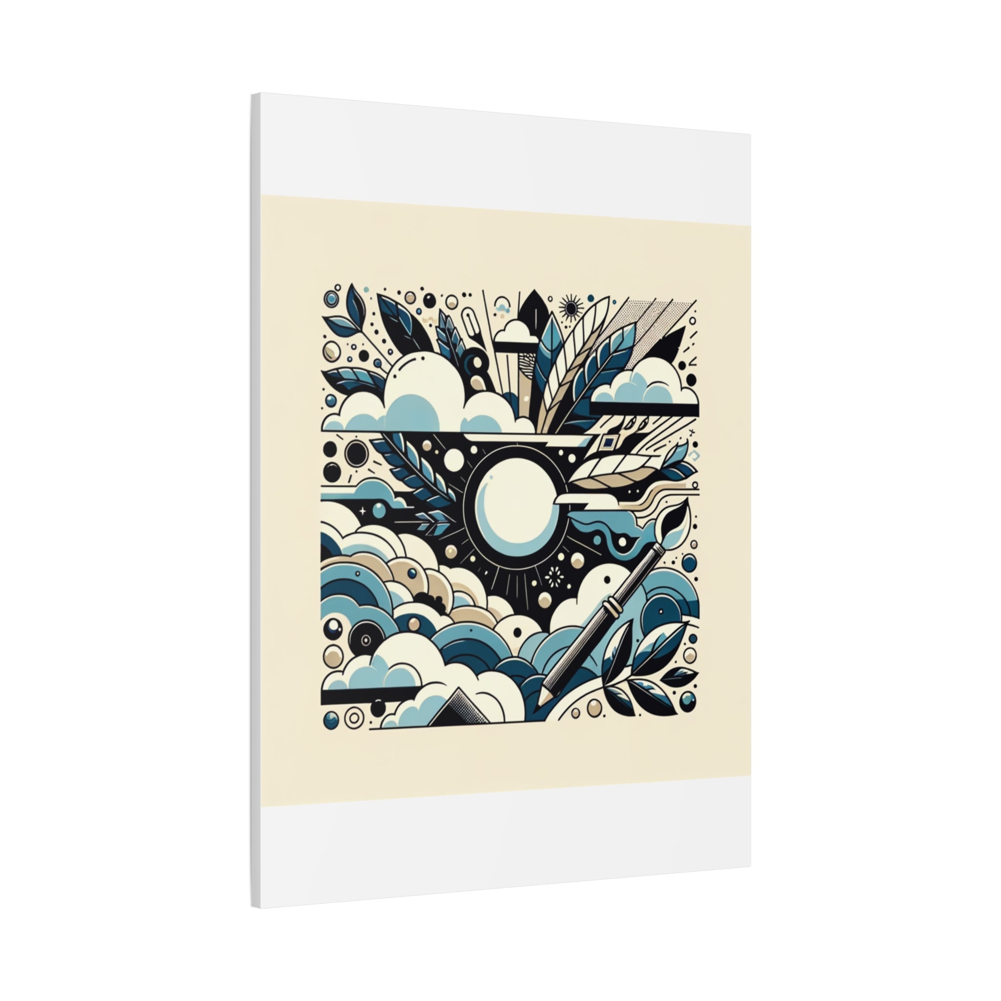 Organic Curves Matte Canvas Wall Art — Calming Office Decor