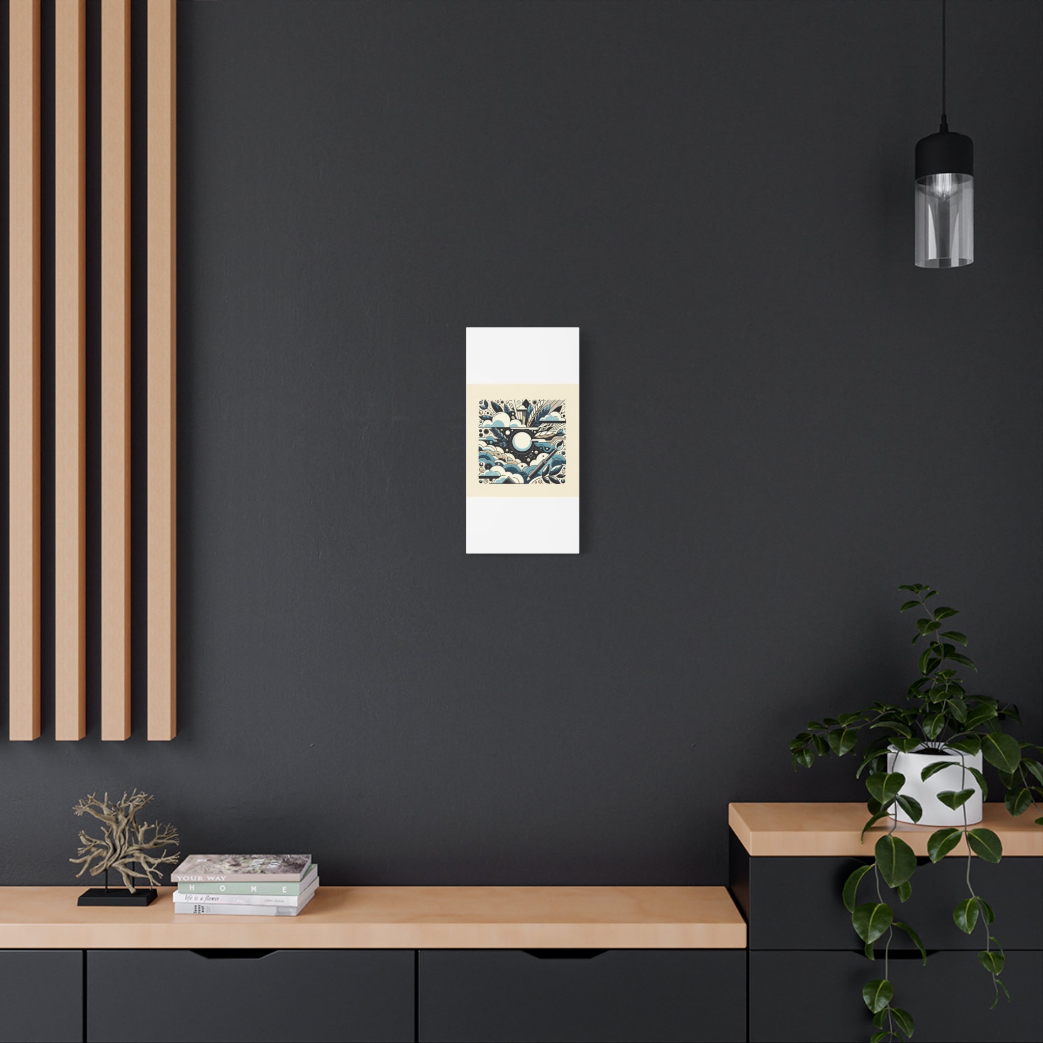 Organic Curves Matte Canvas Wall Art — Calming Office Decor