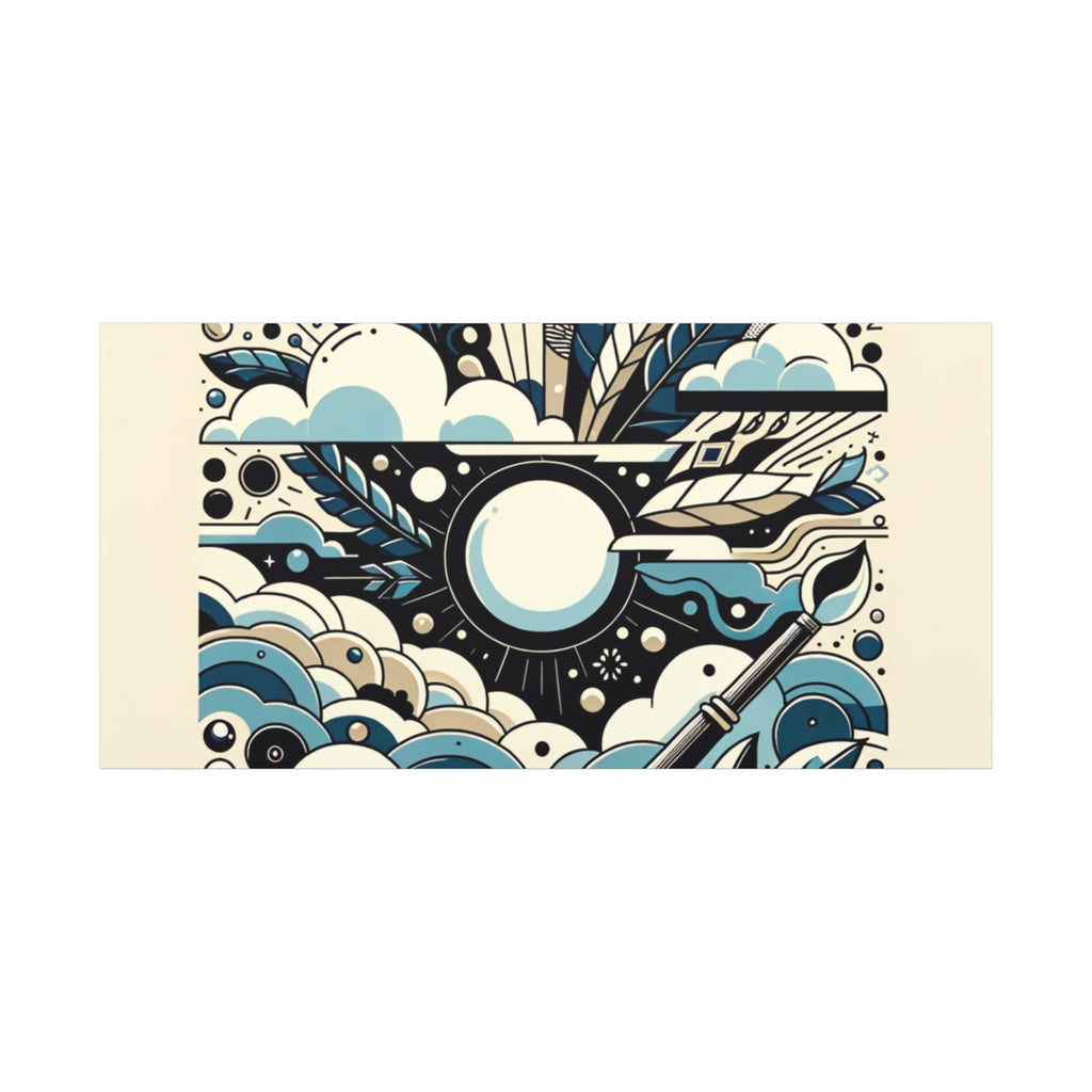 Organic Curves Matte Canvas Wall Art — Calming Office Decor