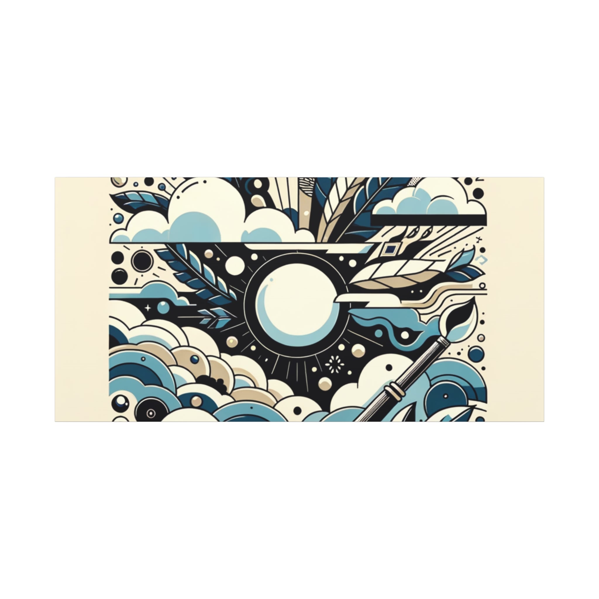 Organic Curves Matte Canvas Wall Art — Calming Office Decor
