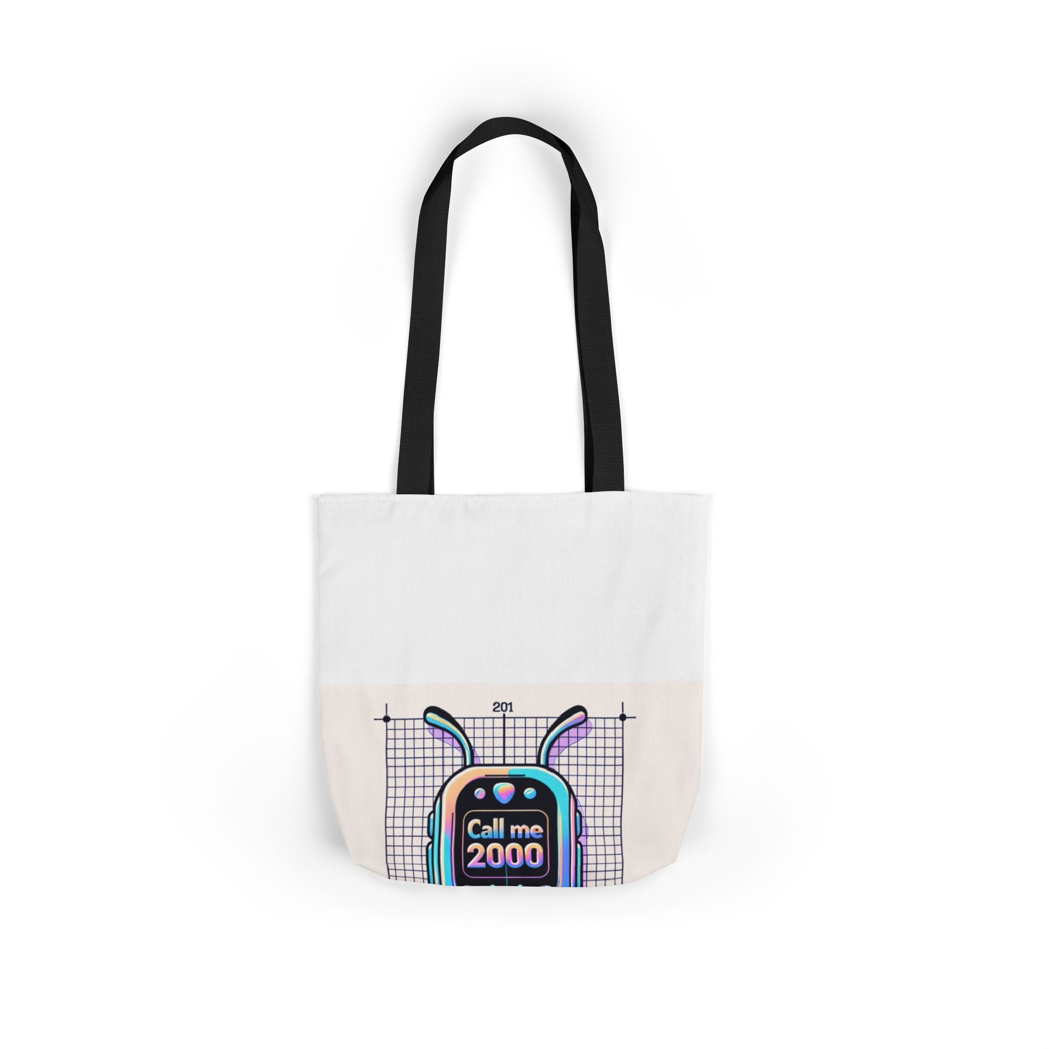 Holographic Y2K Flip Phone Tote Bag