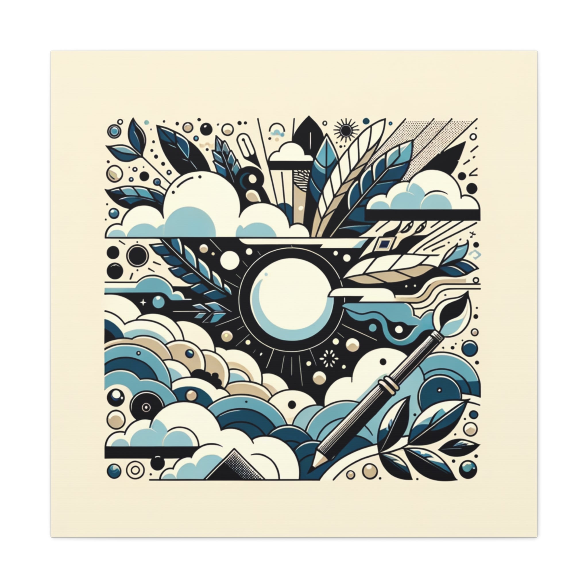 Organic Curves Matte Canvas Wall Art — Calming Office Decor