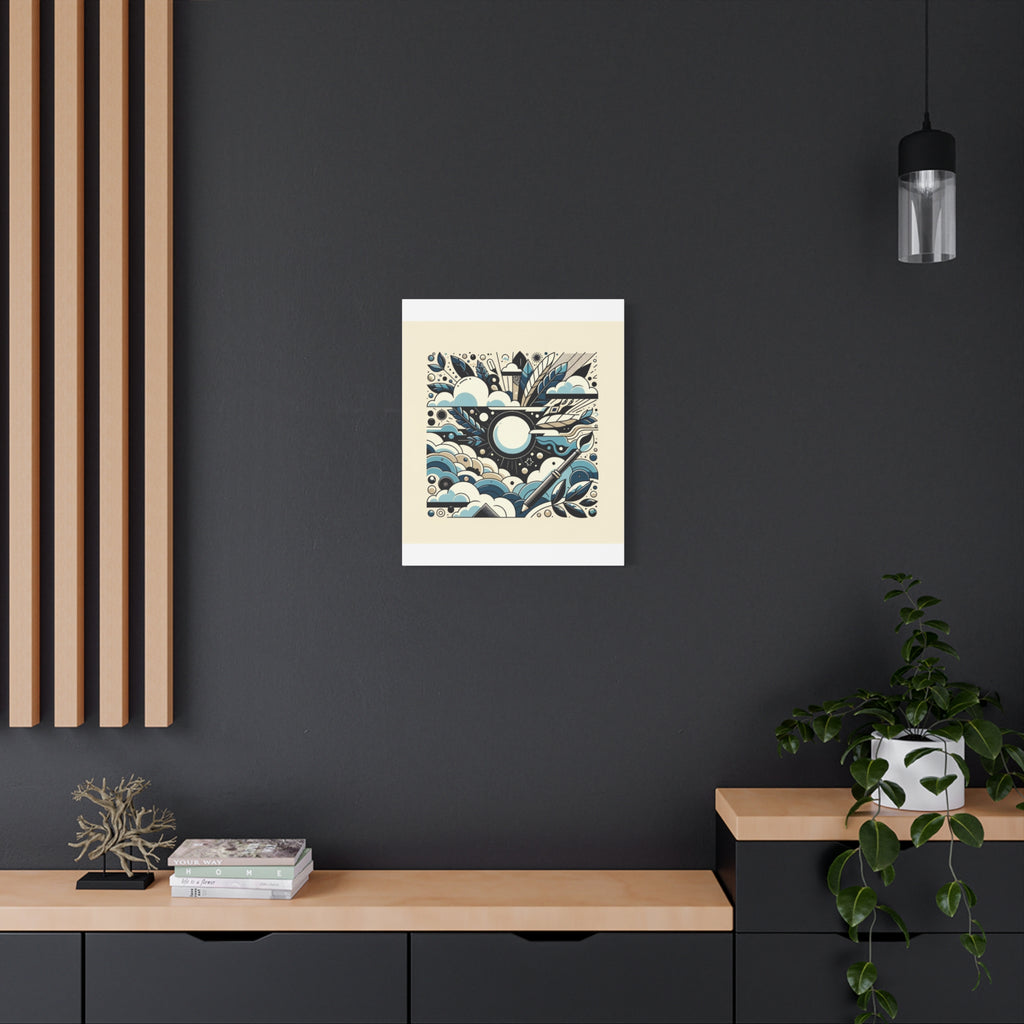 Organic Curves Matte Canvas Wall Art — Calming Office Decor