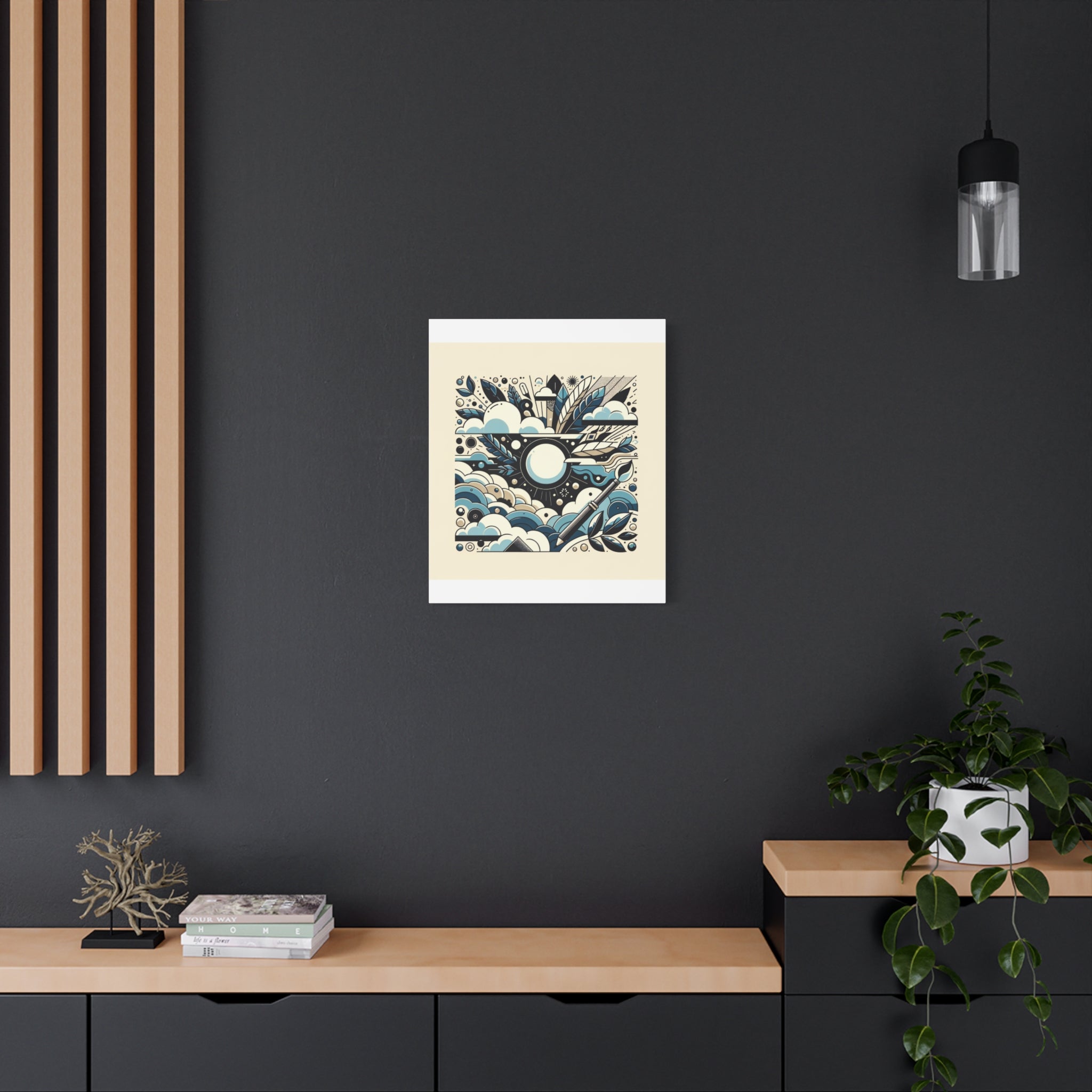 Organic Curves Matte Canvas Wall Art — Calming Office Decor