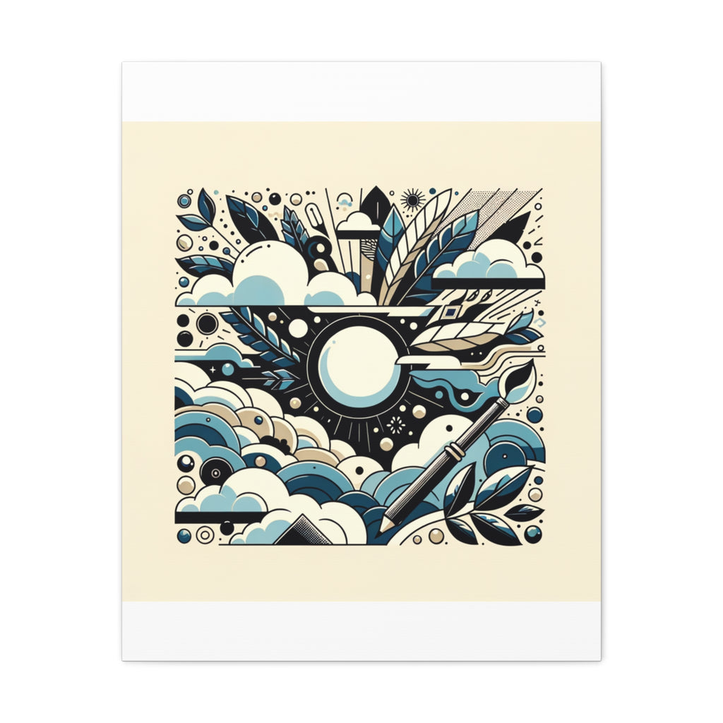 Organic Curves Matte Canvas Wall Art — Calming Office Decor