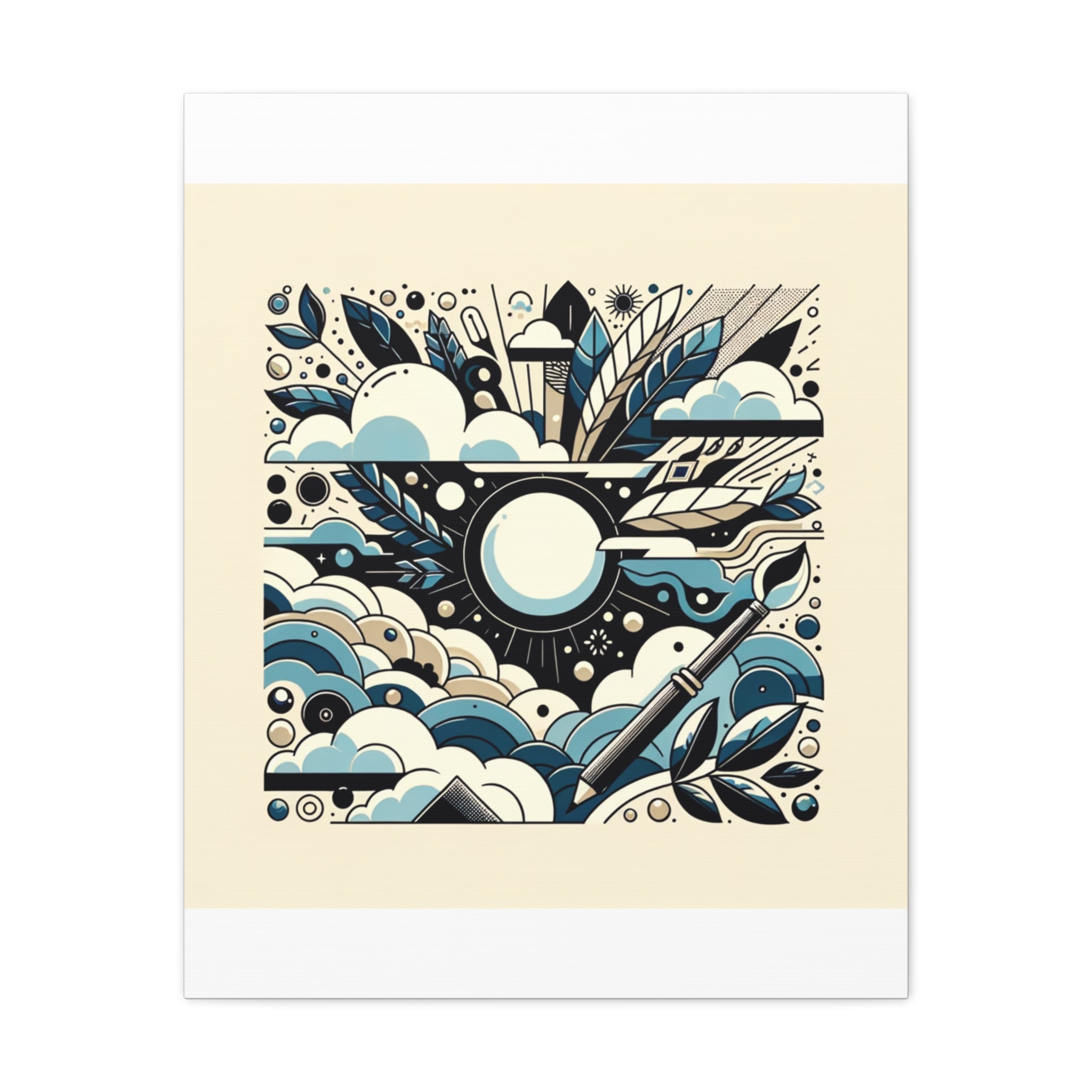 Organic Curves Matte Canvas Wall Art — Calming Office Decor