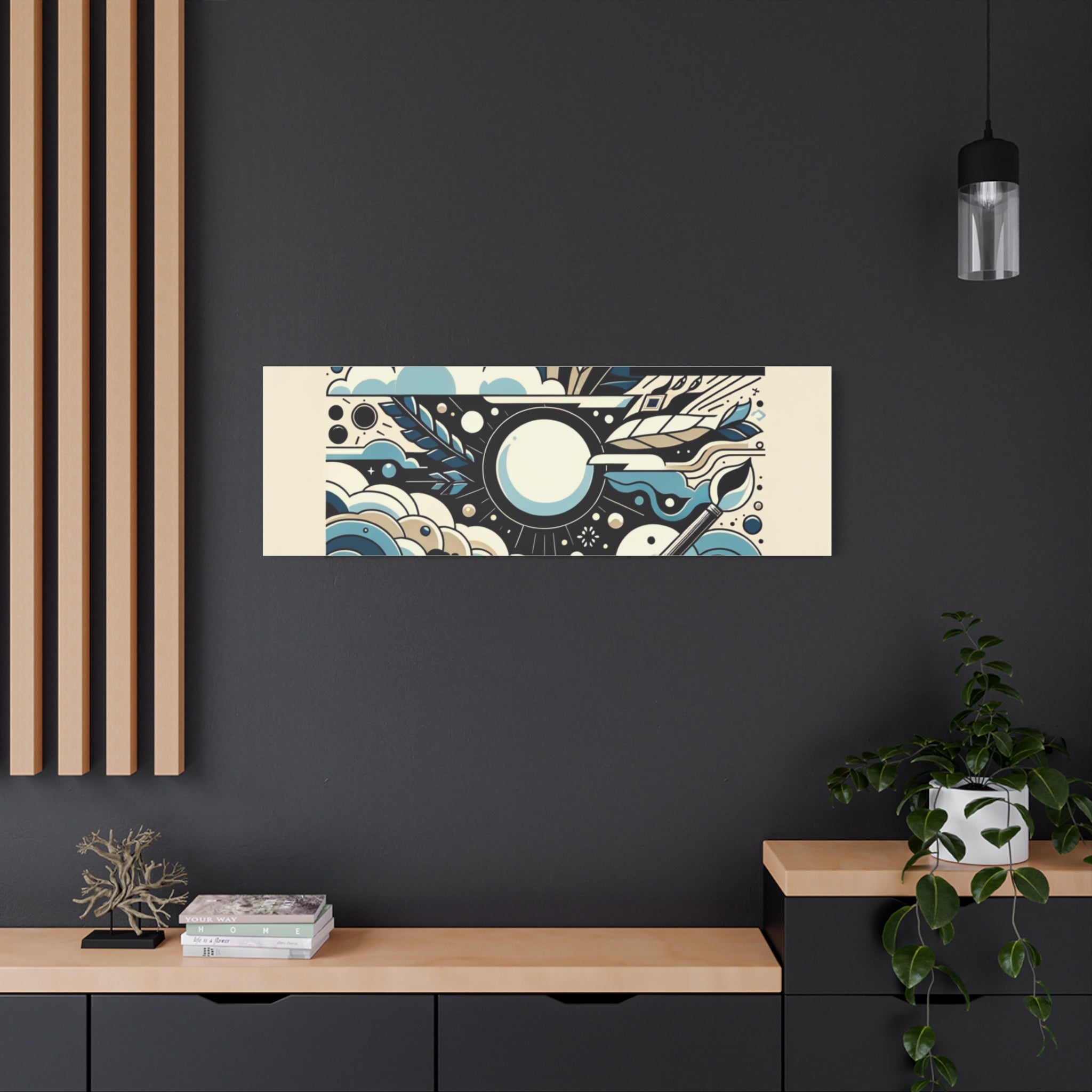 Organic Curves Matte Canvas Wall Art — Calming Office Decor