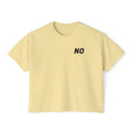 Women's Boxy Tee — Cropped 'NO' Statement Shirt Unisex