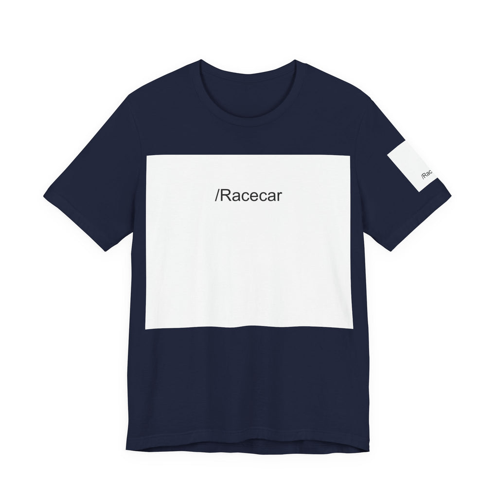 Minimalist Racecar Text T-Shirt Unisex