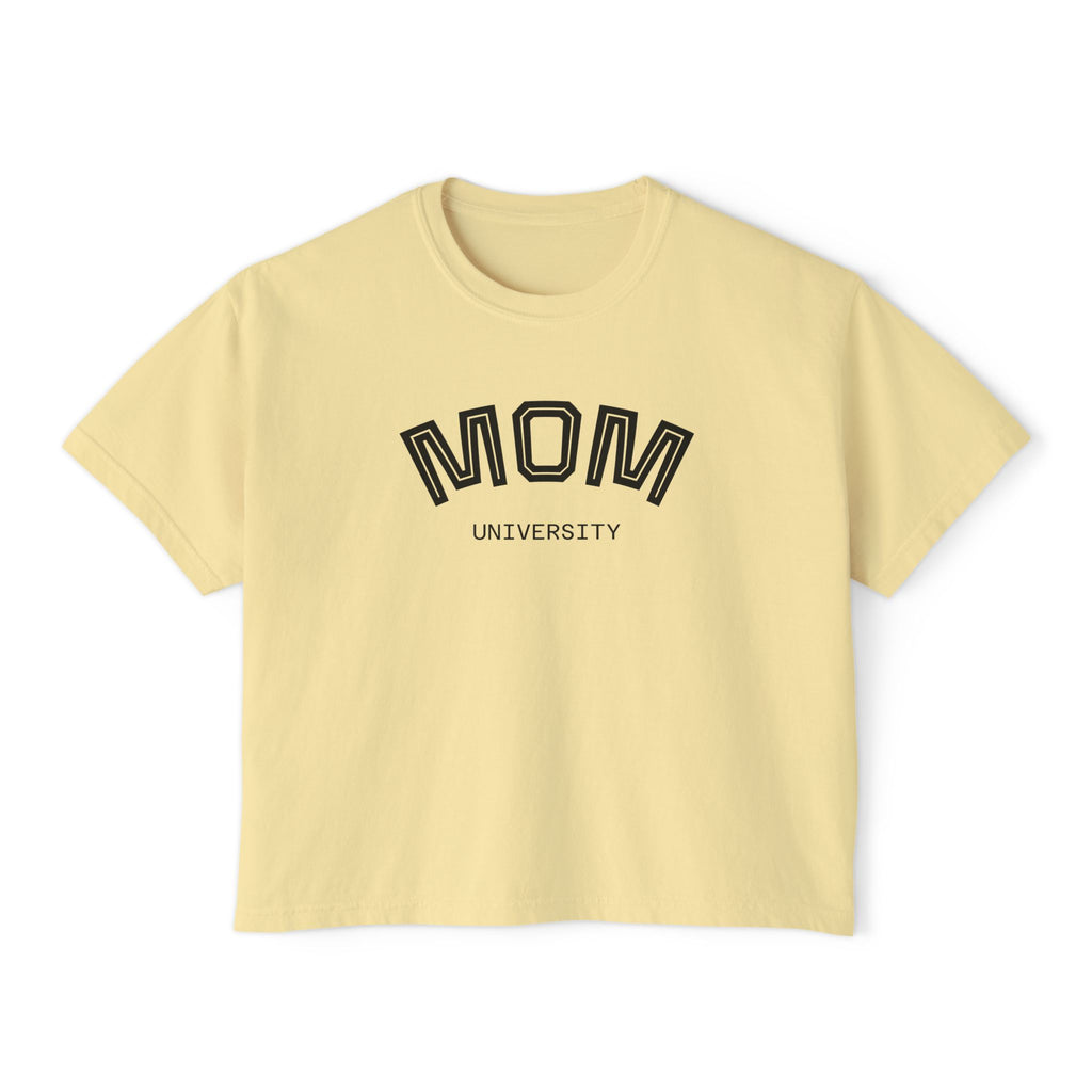 Mom University Boxy Tee Unisex