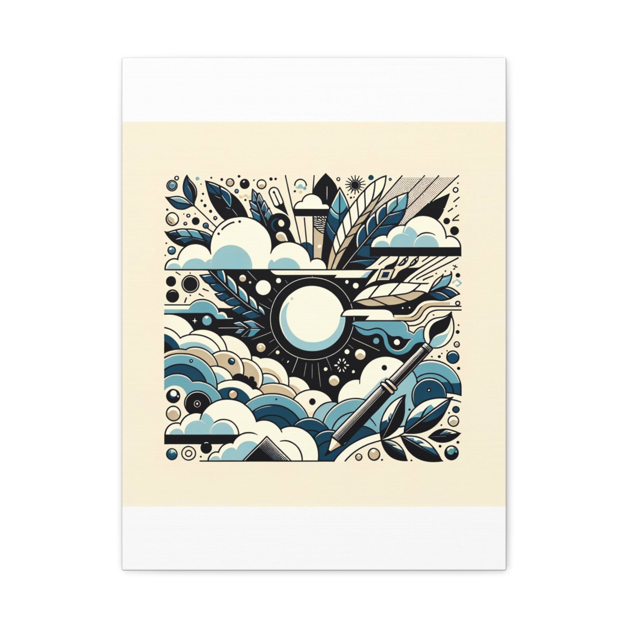 Organic Curves Matte Canvas Wall Art — Calming Office Decor