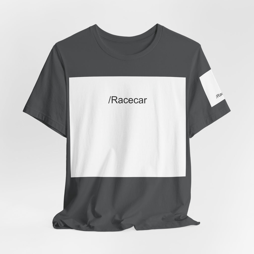 Minimalist Racecar Text T-Shirt Unisex