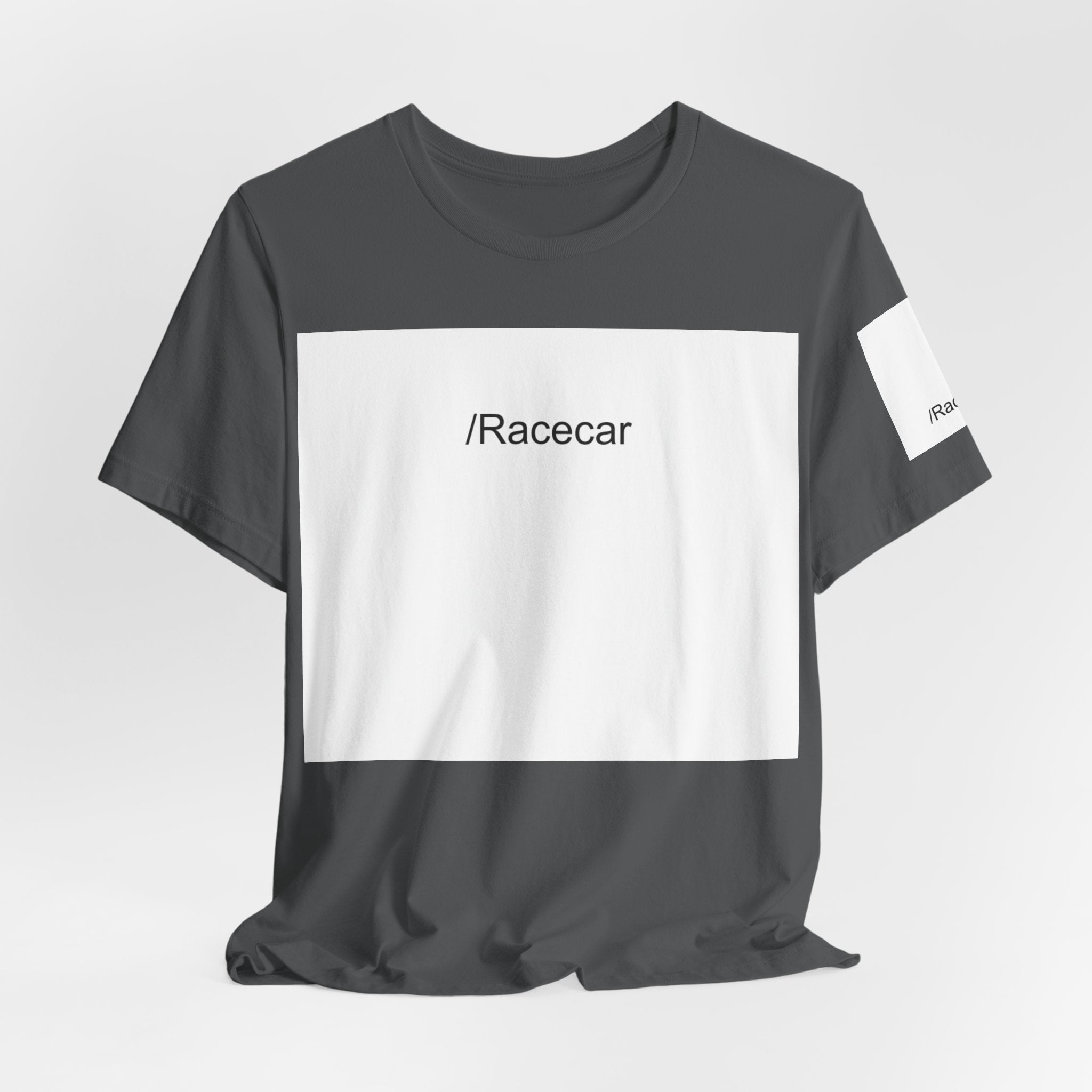 Minimalist Racecar Text T-Shirt Unisex