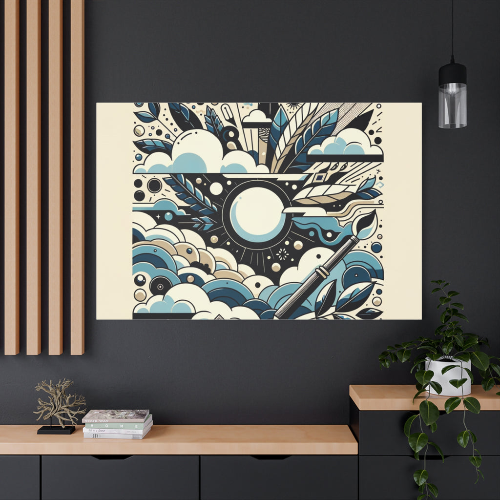 Organic Curves Matte Canvas Wall Art — Calming Office Decor