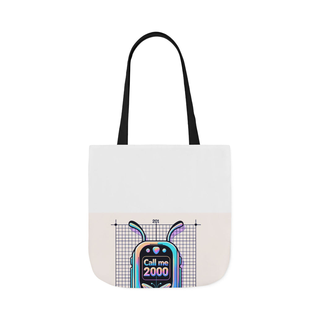 Holographic Y2K Flip Phone Tote Bag