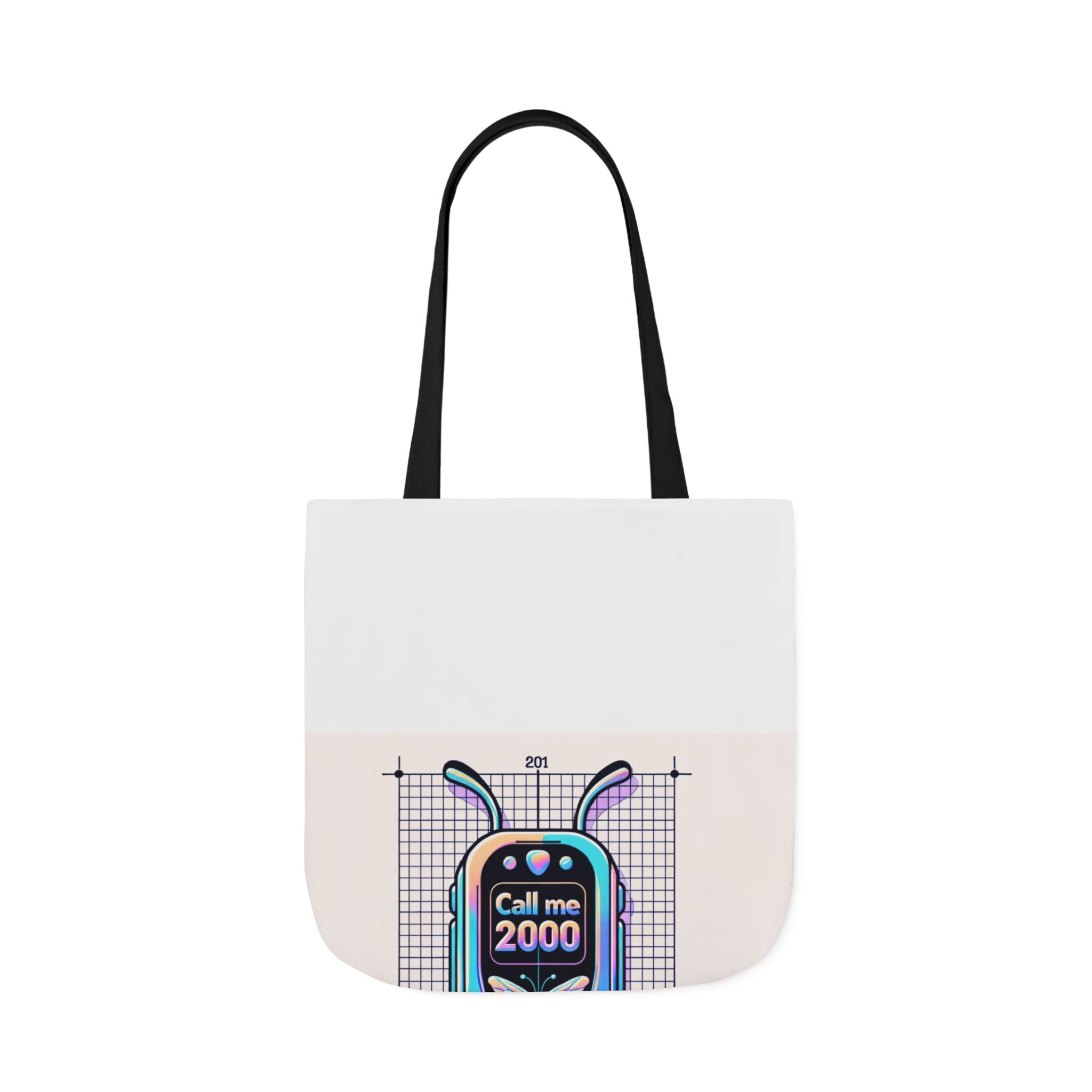 Holographic Y2K Flip Phone Tote Bag