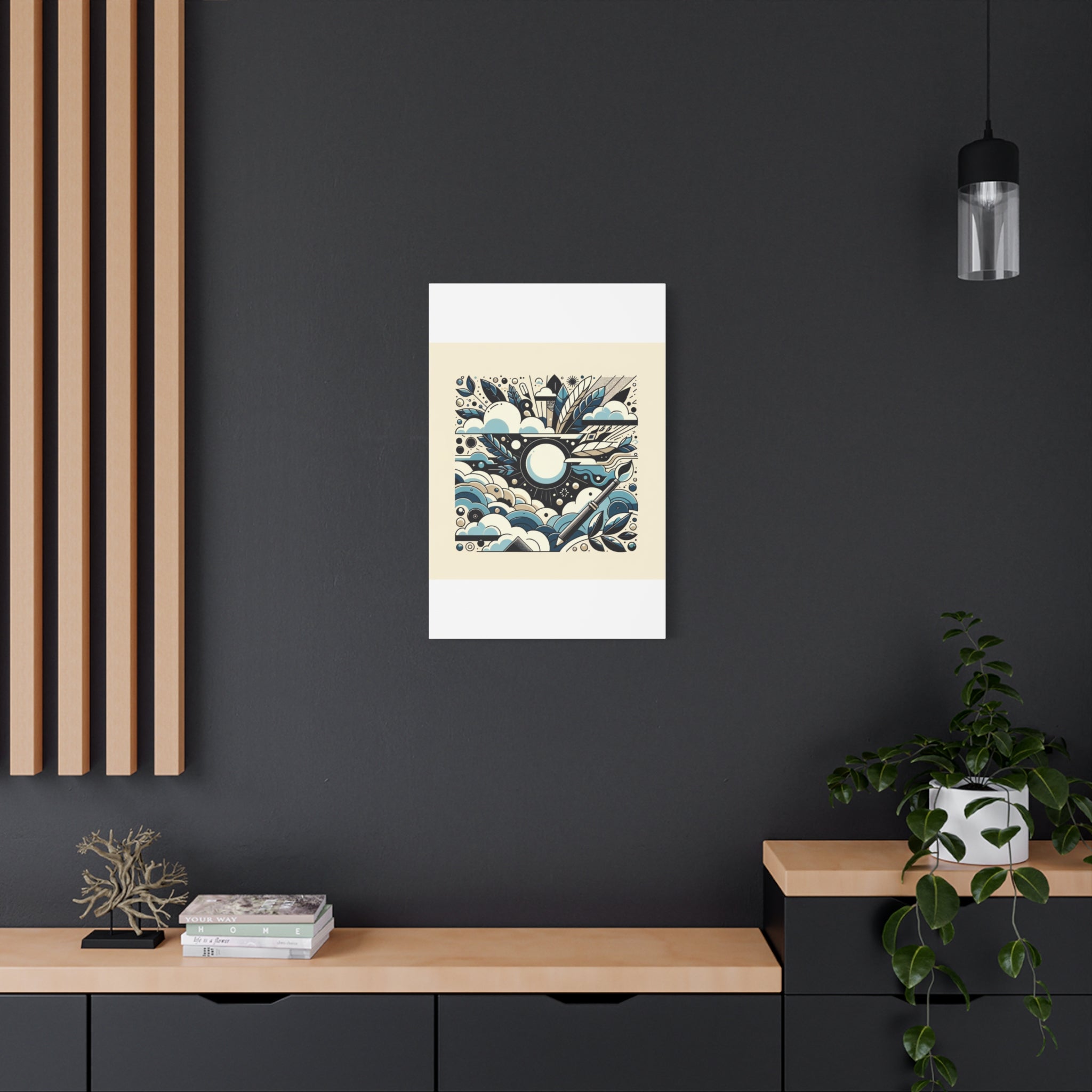 Organic Curves Matte Canvas Wall Art — Calming Office Decor