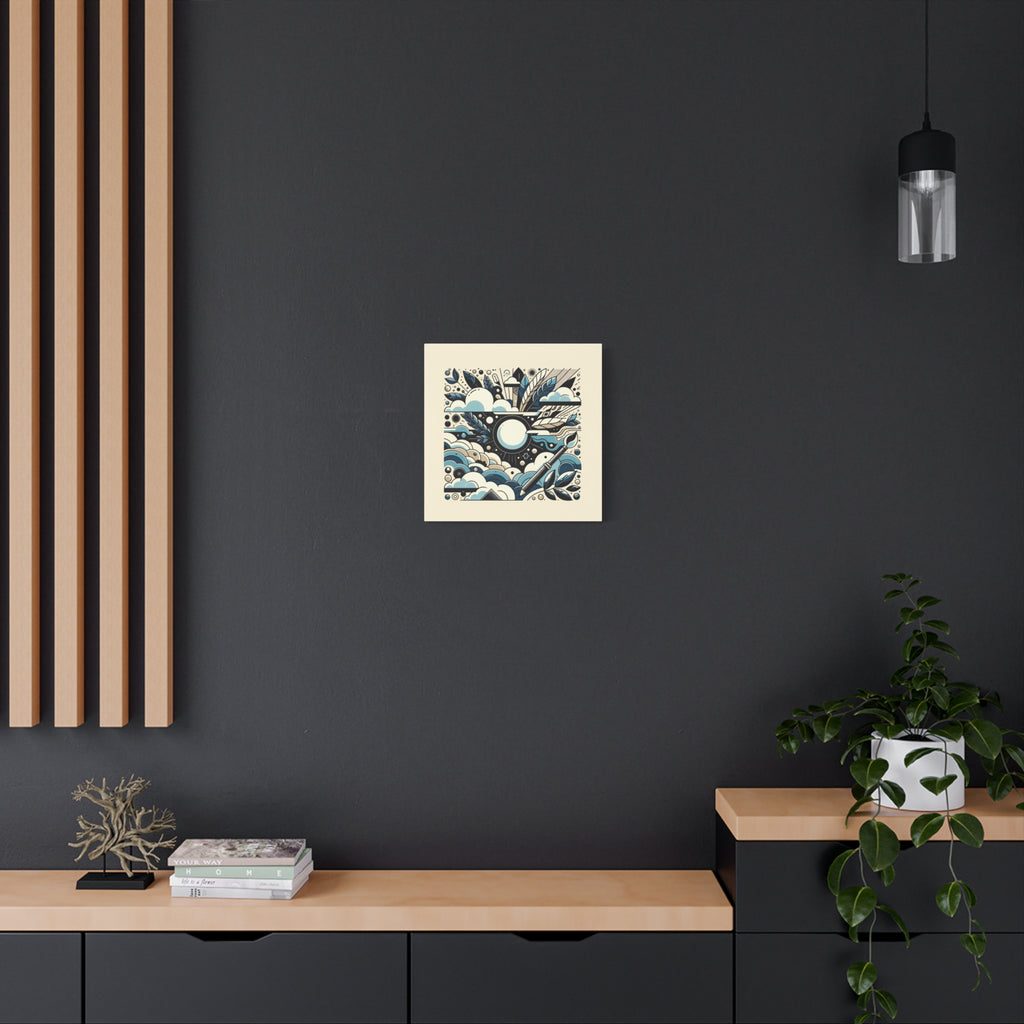 Organic Curves Matte Canvas Wall Art — Calming Office Decor