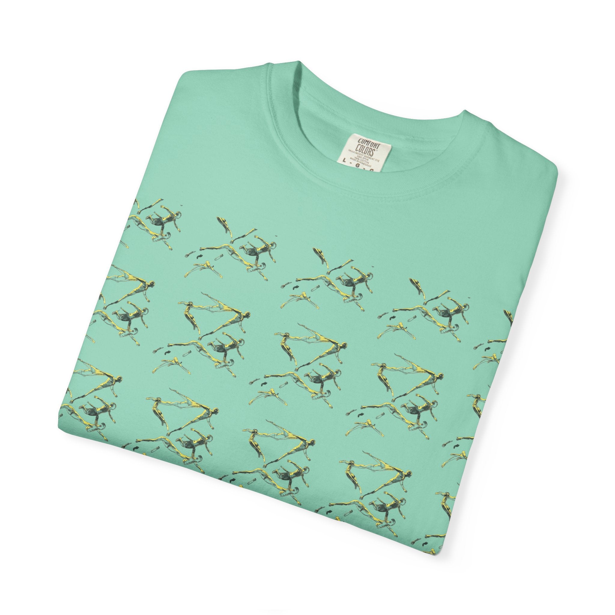 Swimmer Flying T-Shirt — Surreal Swimscape Graphic Tee Unisex