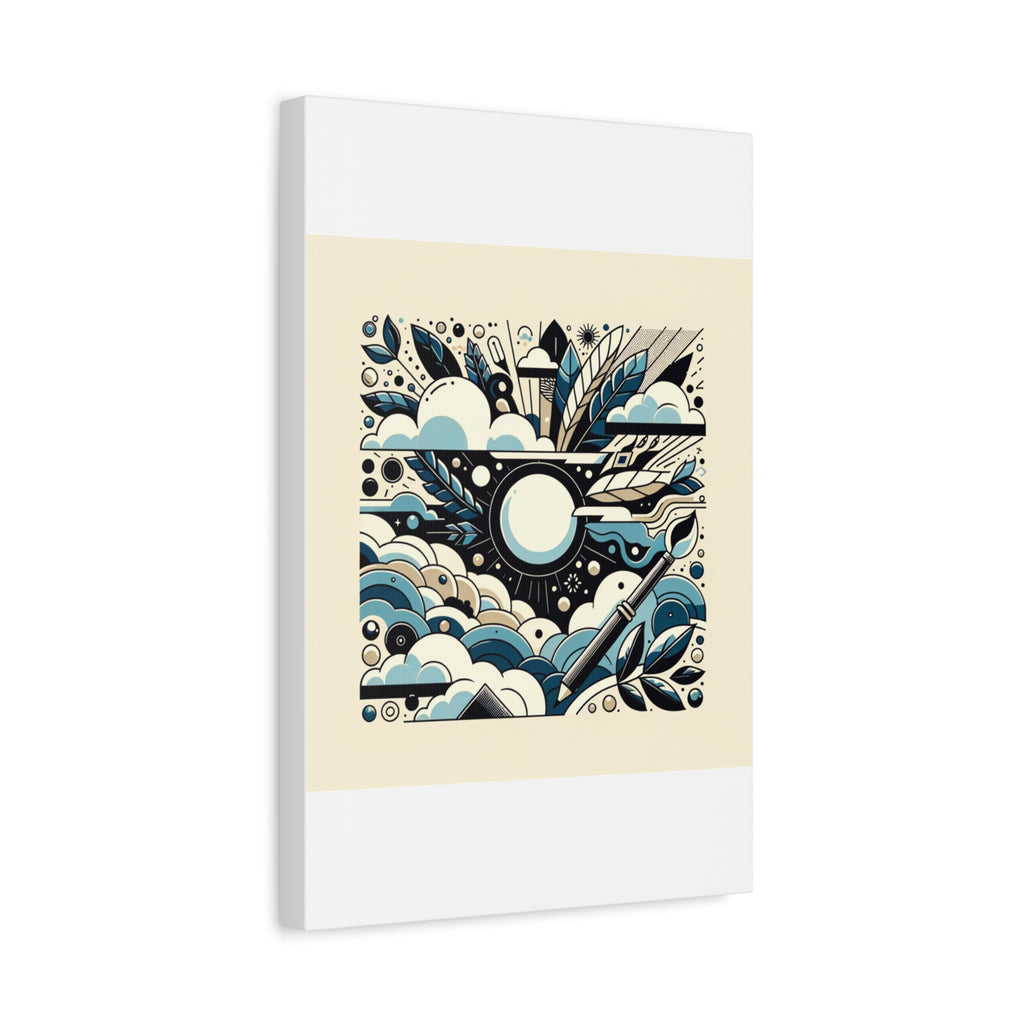 Organic Curves Matte Canvas Wall Art — Calming Office Decor