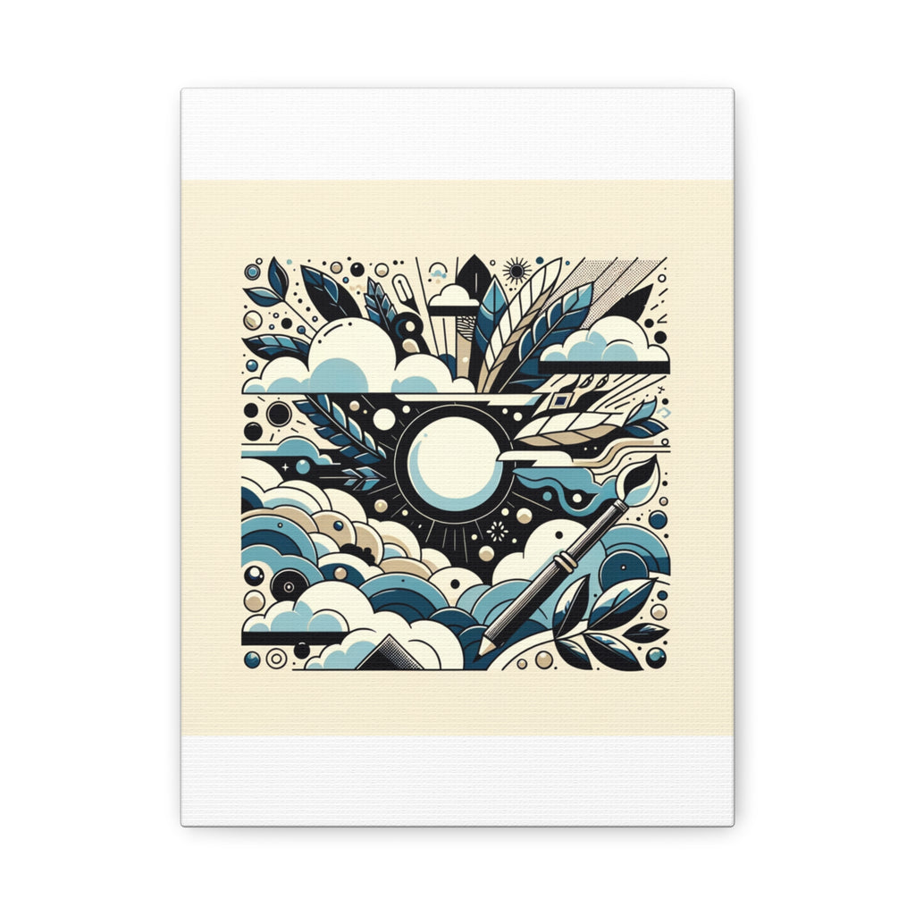 Organic Curves Matte Canvas Wall Art — Calming Office Decor