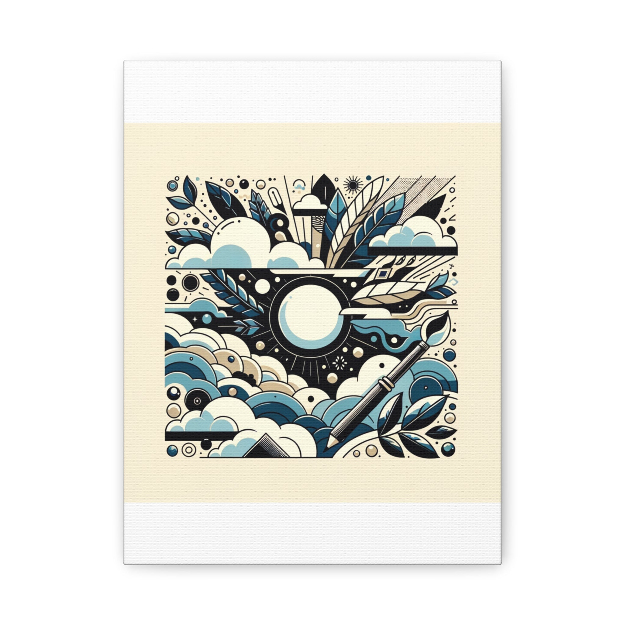 Organic Curves Matte Canvas Wall Art — Calming Office Decor