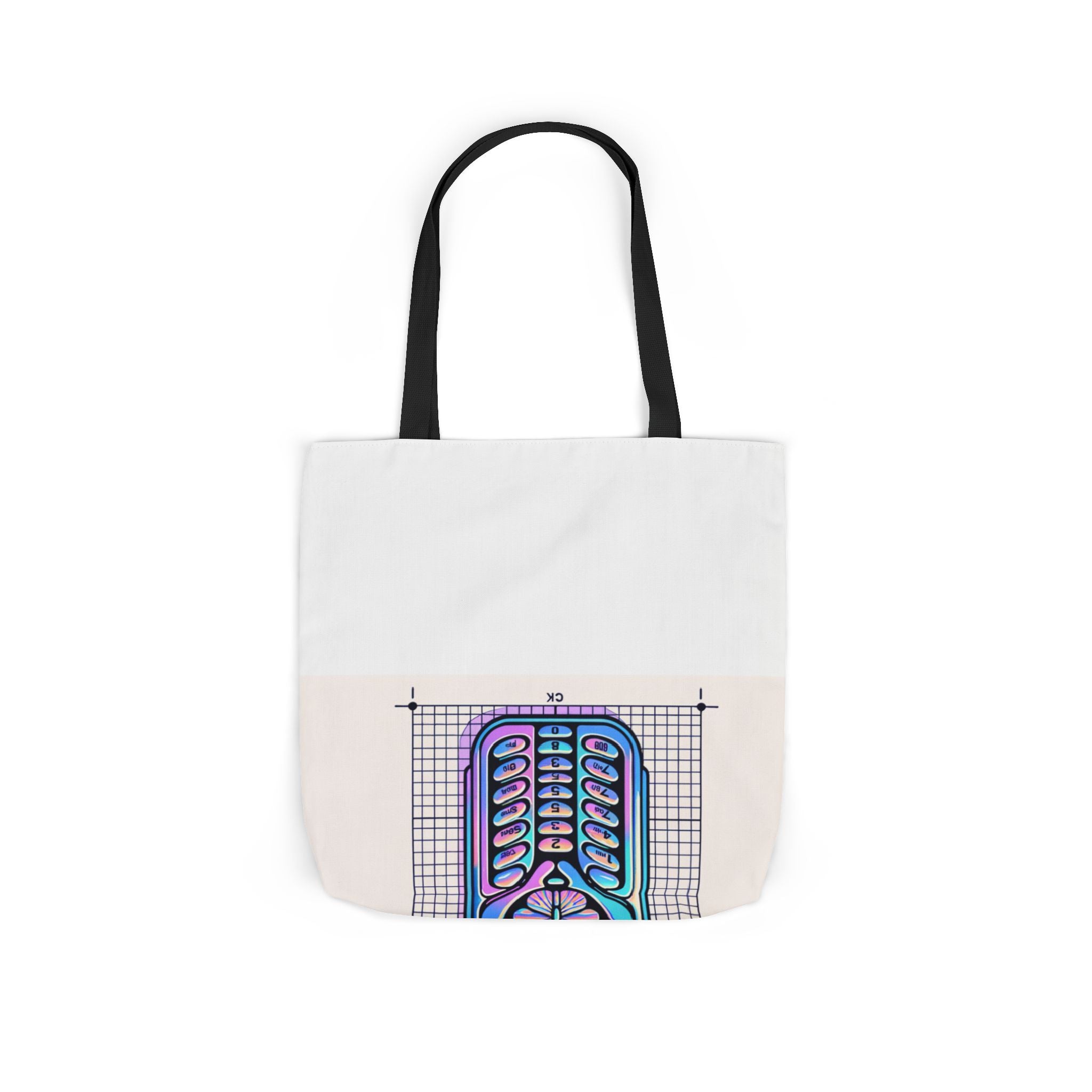 Holographic Y2K Flip Phone Tote Bag