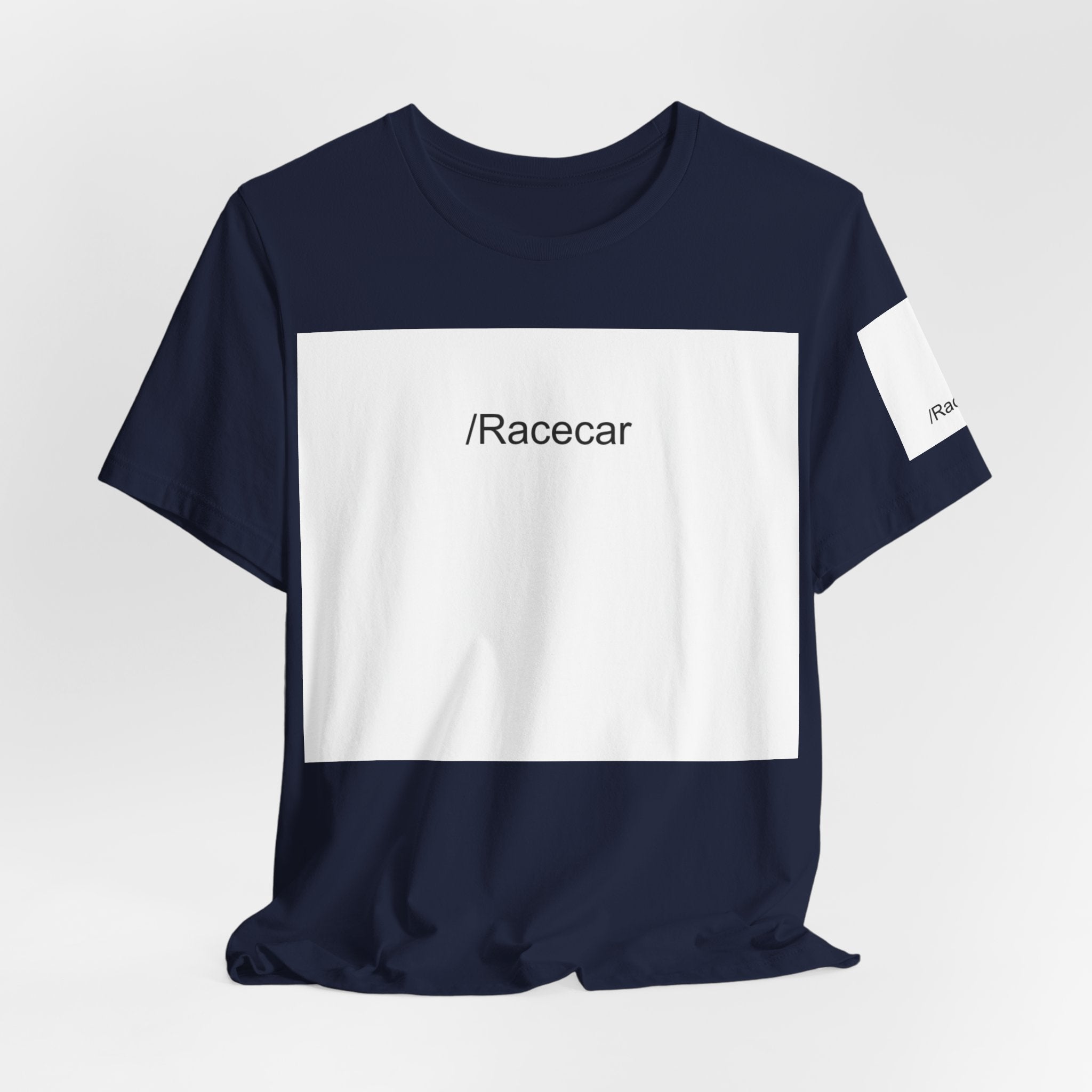 Minimalist Racecar Text T-Shirt Unisex