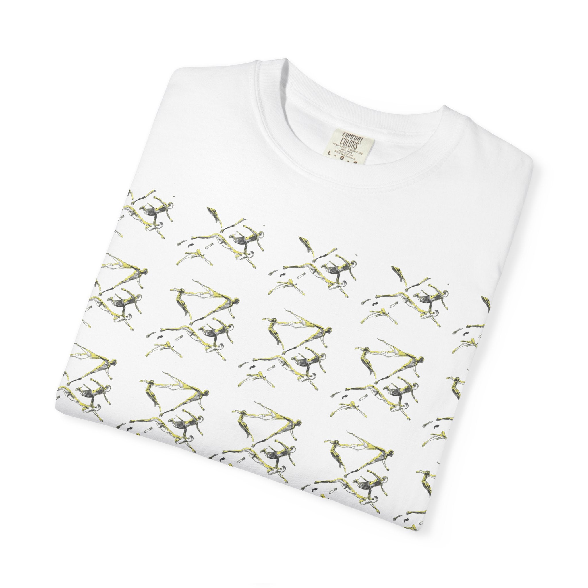 Swimmer Flying T-Shirt — Surreal Swimscape Graphic Tee Unisex