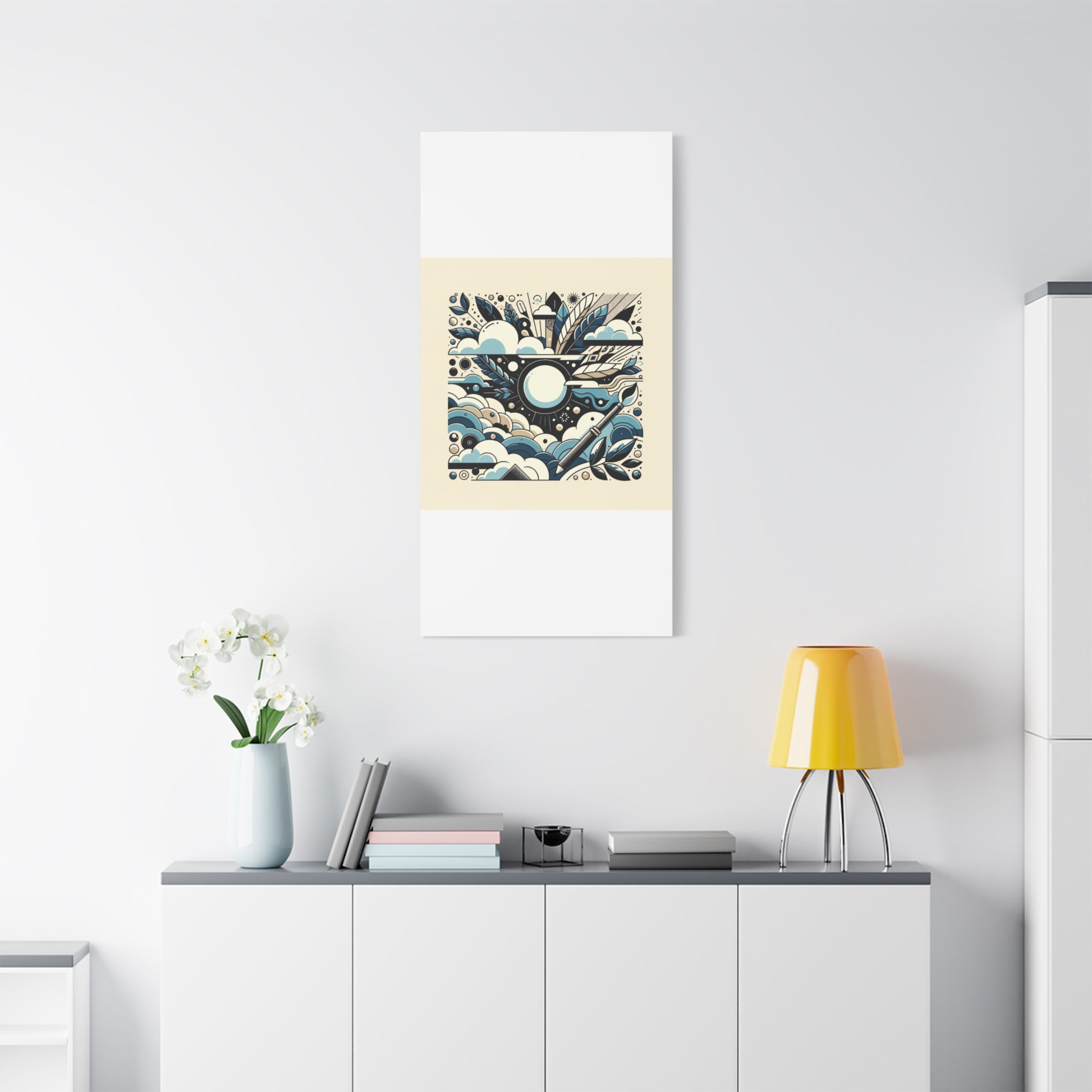 Organic Curves Matte Canvas Wall Art — Calming Office Decor