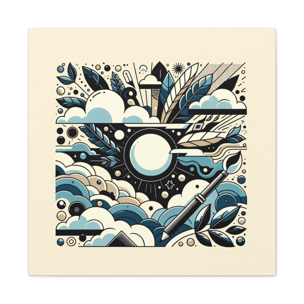 Organic Curves Matte Canvas Wall Art — Calming Office Decor