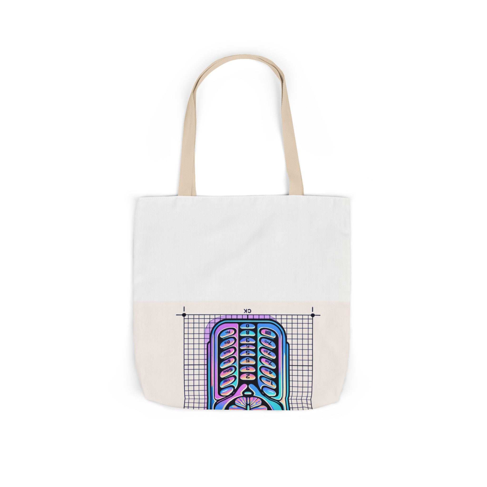 Holographic Y2K Flip Phone Tote Bag