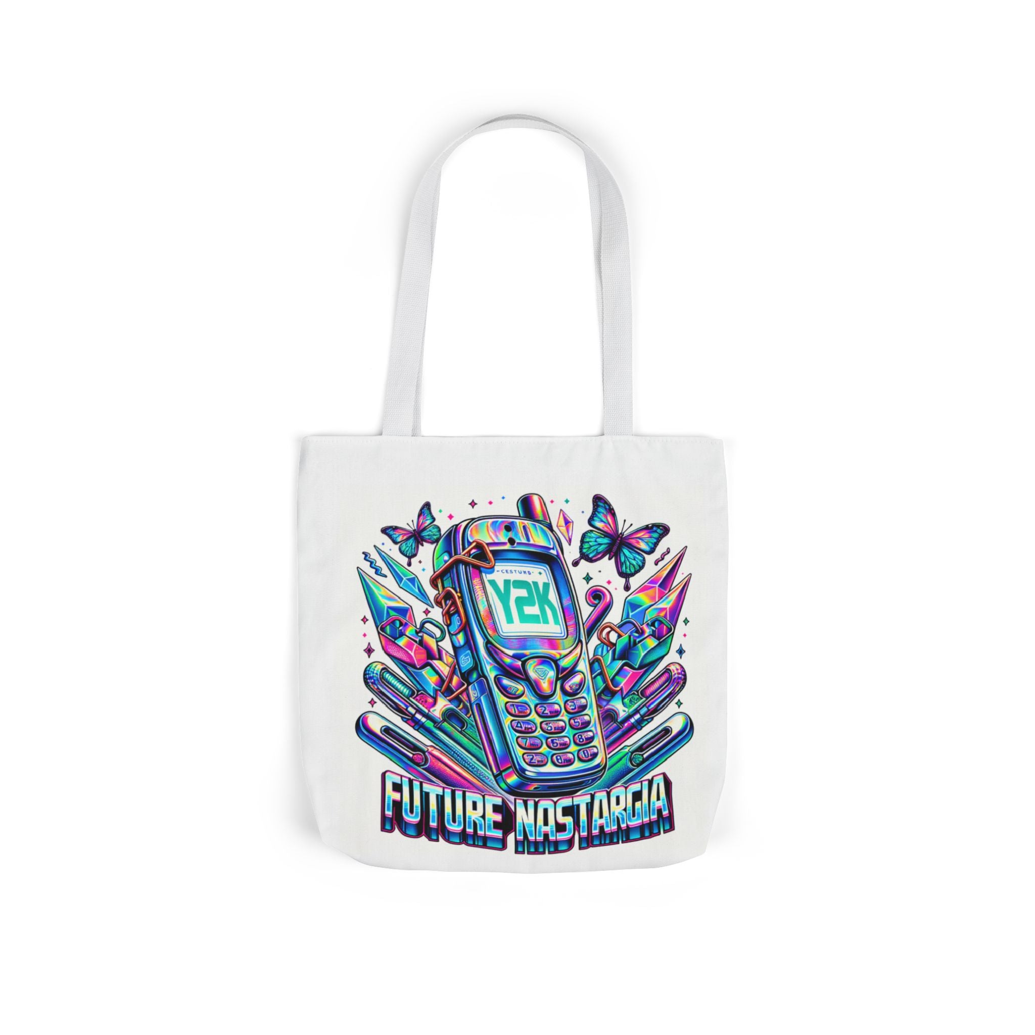 Y2K Nostalgia Tech Tote Bag – Retro Chic