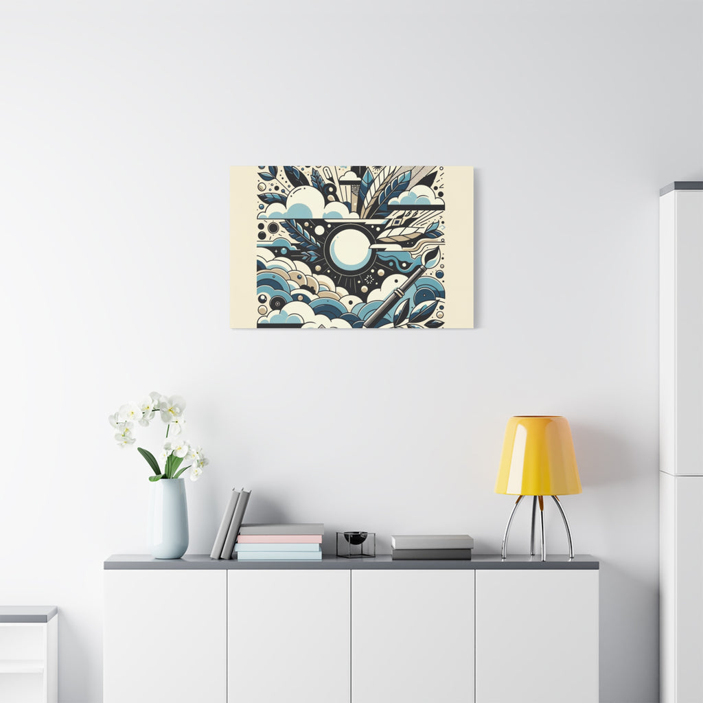 Organic Curves Matte Canvas Wall Art — Calming Office Decor