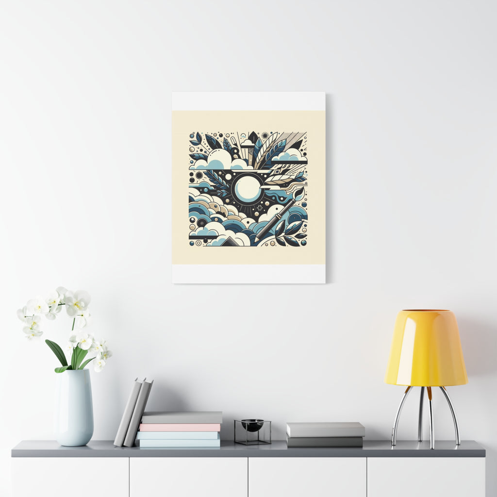 Organic Curves Matte Canvas Wall Art — Calming Office Decor