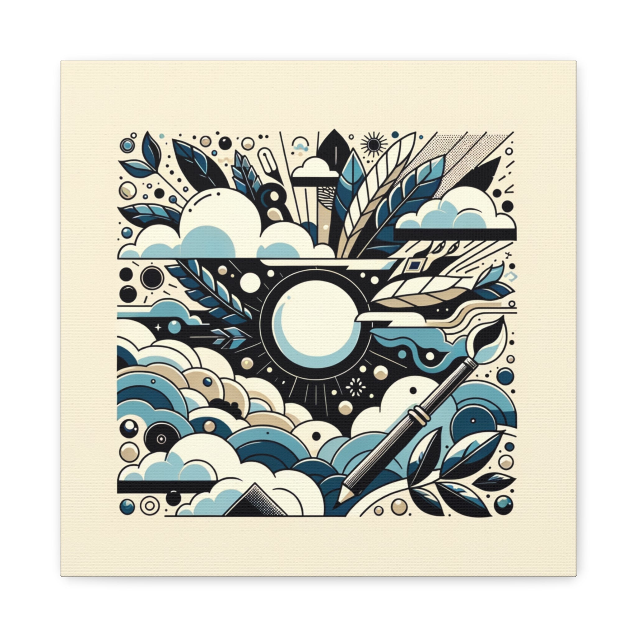 Organic Curves Matte Canvas Wall Art — Calming Office Decor