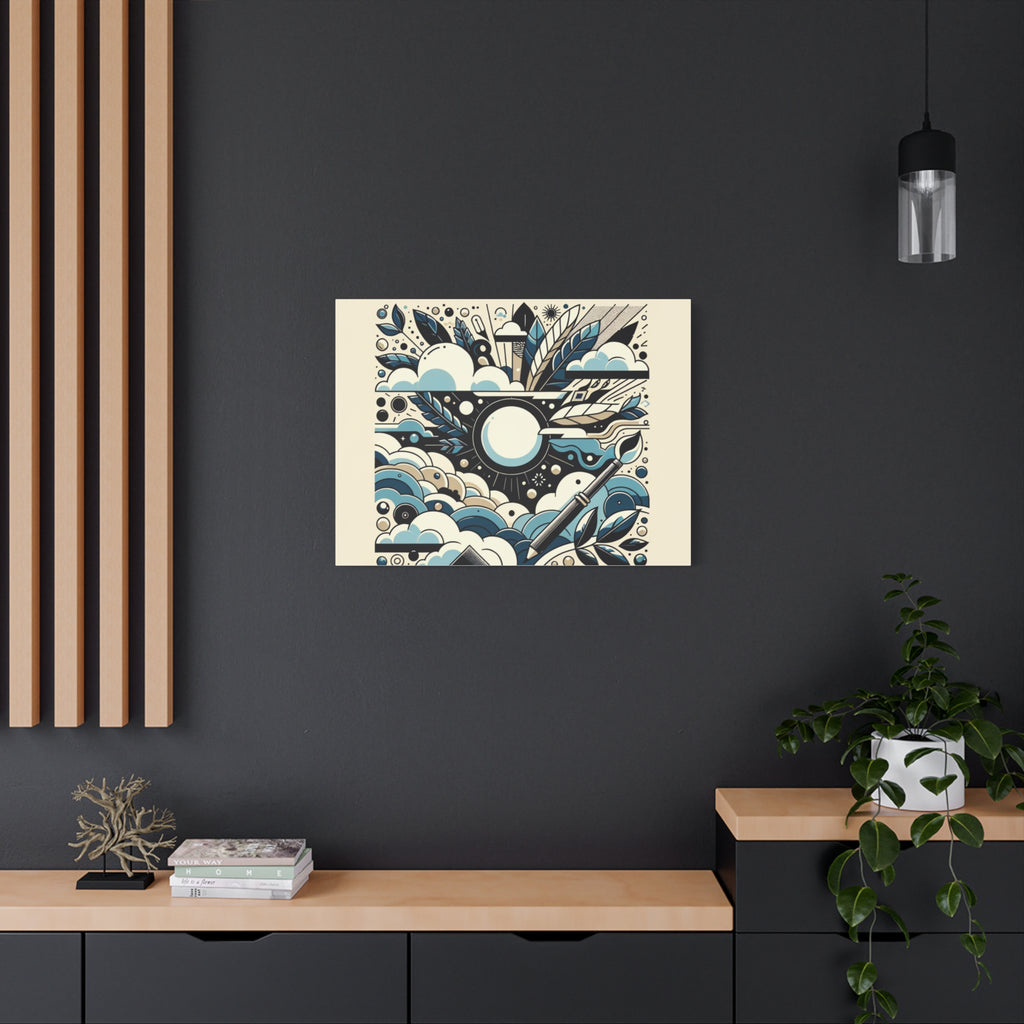 Organic Curves Matte Canvas Wall Art — Calming Office Decor