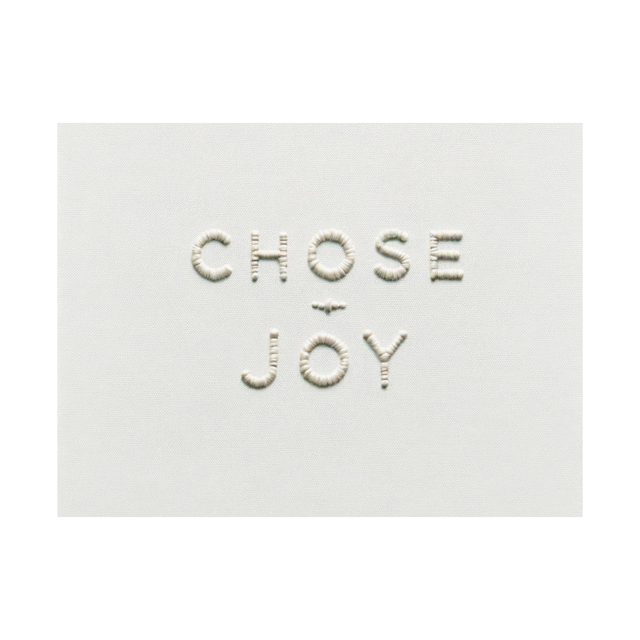 Minimalist Embroidered Text Poster