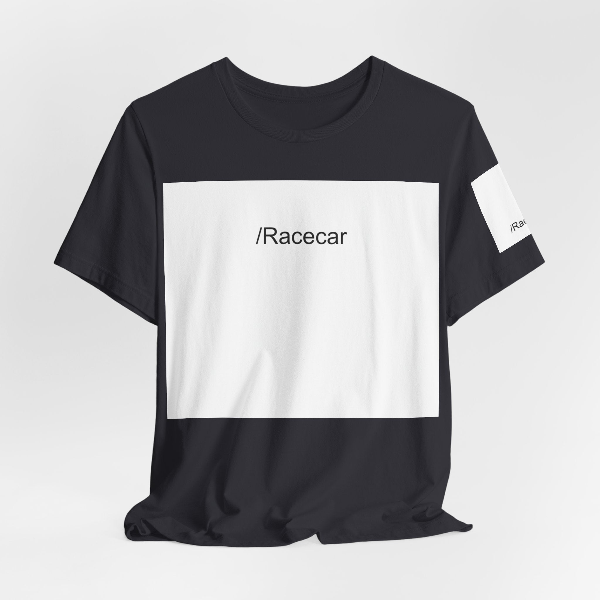 Minimalist Racecar Text T-Shirt Unisex